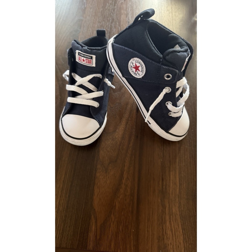 Converse Chuck Taylor All Star High Top Sneakers Kids US Blue/White Sz 10 GUC